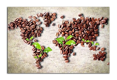 Fototapeta Map of the World Coffee 24857